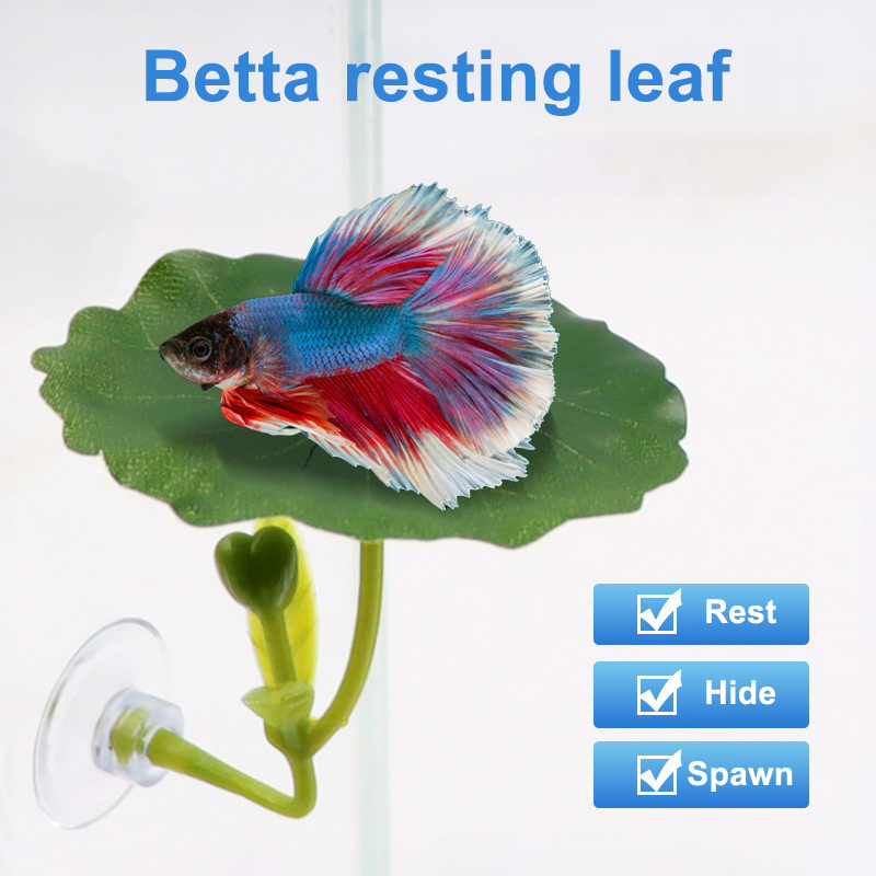 Planted Aquarium For Betta - 1 шт. гамак с зеленым листом